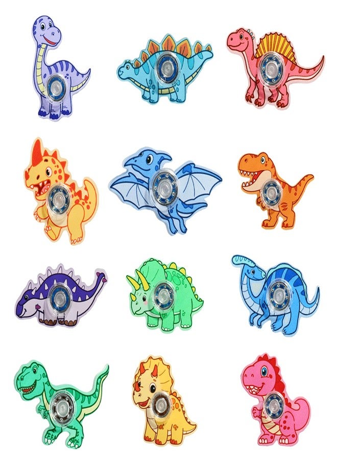 FXMHEHBB 24 Pcs Dinosaur Fidget Spinner Toys, Mini Finger Spinners Bulk Dino Party Favors Birthday Gift Classroom Prizes for Kids - Image 4