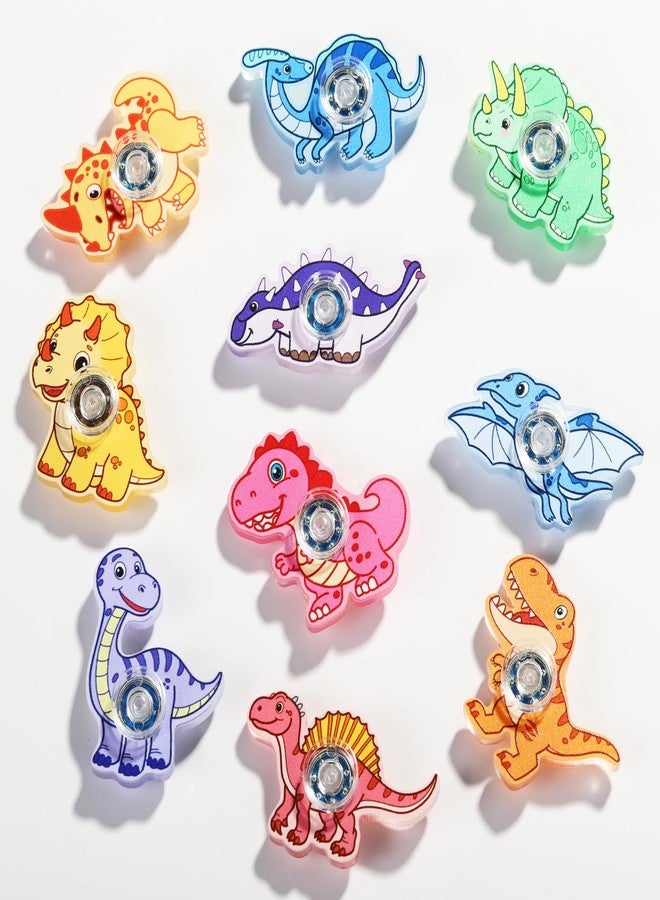 FXMHEHBB 24 Pcs Dinosaur Fidget Spinner Toys, Mini Finger Spinners Bulk Dino Party Favors Birthday Gift Classroom Prizes for Kids - Image 3