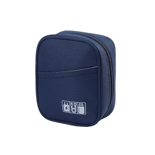 E-Tree Storage Pouch for Small Electronics and Accessories,Tech Bag,Electronic Organizer Case Compatible with MacBook Laptop Charger,Mouse,Cables,Hub,Power Bank,Earphone,Toiletries Cosmetics (Blue) - Image 1