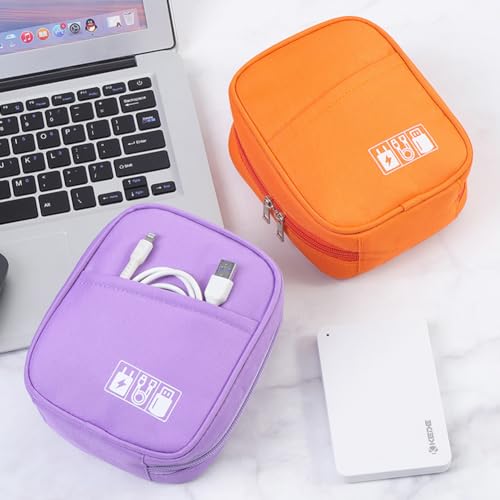 E-Tree Storage Pouch for Small Electronics and Accessories,Tech Bag,Electronic Organizer Case Compatible with MacBook Laptop Charger,Mouse,Cables,Hub,Power Bank,Earphone,Toiletries Cosmetics (Blue) - Image 3