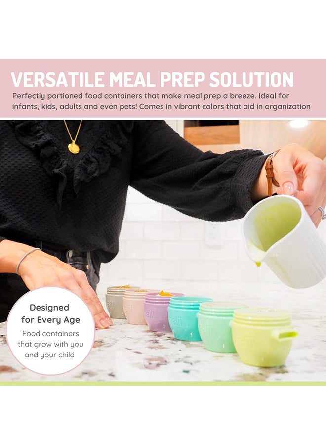 melii حاويات طعام الأطفال سناب آند غو، مجموعة من 6 - 2 أونصة، مجموعة من 4 - 4 أونصة - Image 5