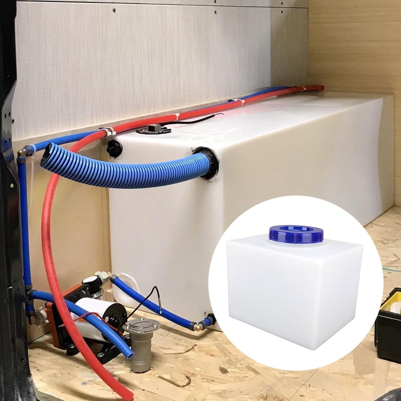 3 Gallon RV Water Tank, Food Grade LLDPE Leak Proof Seamless Integrated Water Storage Tank, Flat with Slick Design for RV Trailer Boat Camping - Image 4