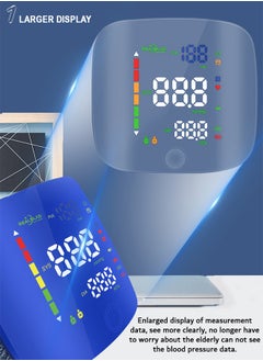 Blood Pressure Monitor with Arabic Broadcast, Rechargeable 2x99 Readings Memory Wrist BP Monitor, with LED Large Display (Blue) - pzsku/Z6EE5E18542D80E7873D6Z/45/_/1733561240/31bb5064-d25a-47b5-839c-d7fe4e30d928