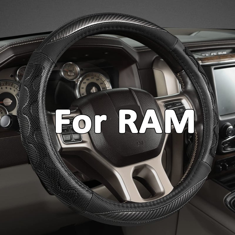 GIANT PANDA Steering Wheel Cover for Dodge Ram 1500  Car Steering Wheel Covers for Dodge Ram 2500 3500 15516 inch  Gray