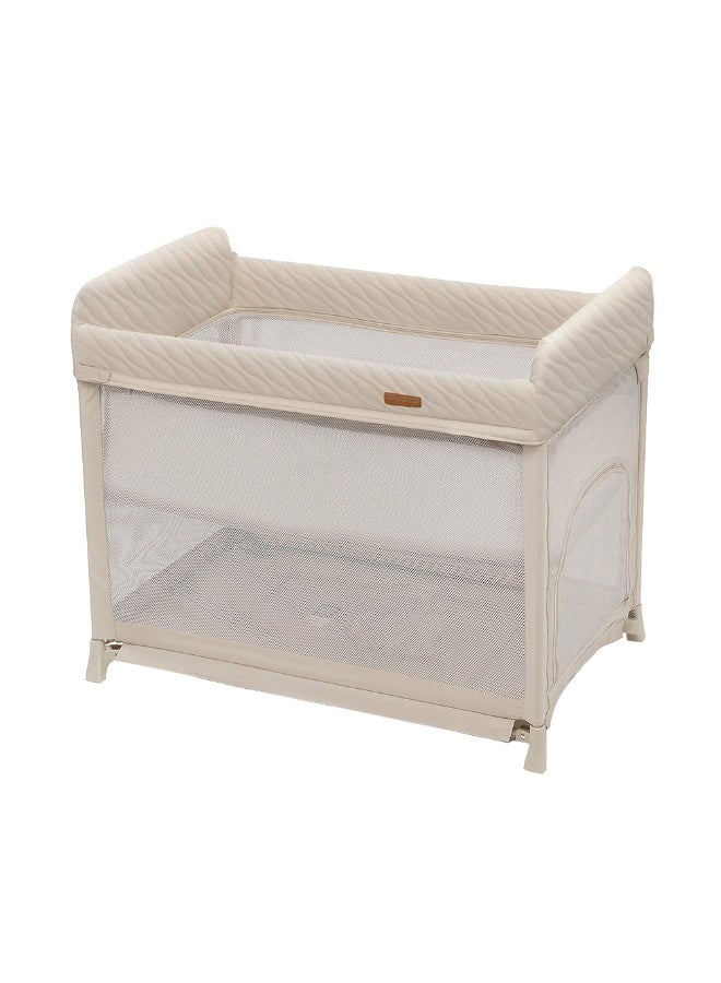 Kinderkraft حلم القمر – سرير سفر قابل للطي بمستويين - بيج - Image 1