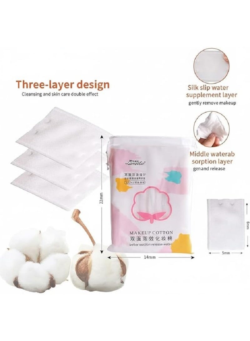 MAKEUP Premium Non Woven Gauze Cotton for a Gentle Deep Cleansing That Gives You Clear and Fresh Skin with Every Use in Your Daily Routine - 222 Count - Image 2