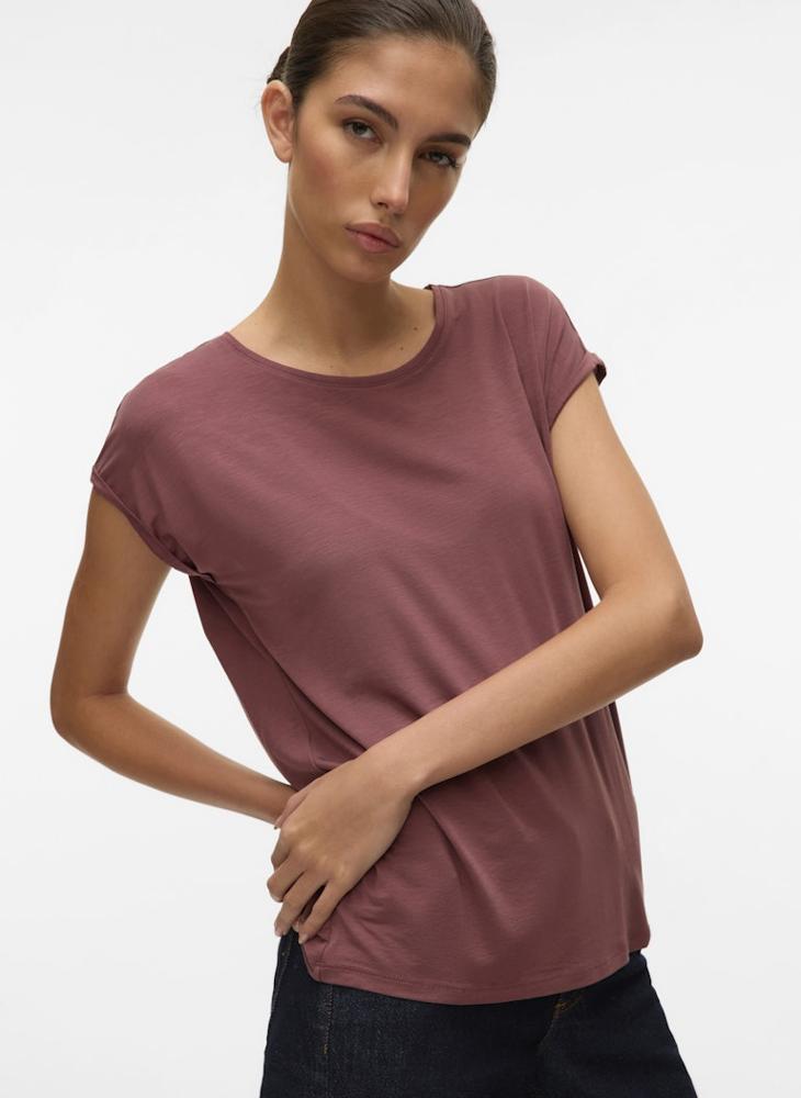 VERO MODA Casual Crew Neck T-Shirt - Image 3