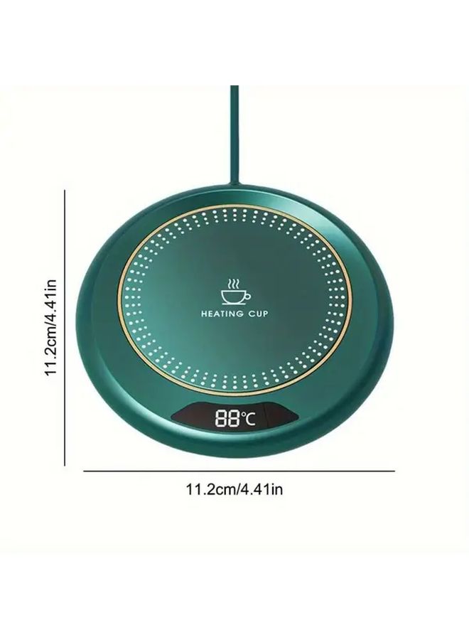 Adjustable Temperature Smart Heating Pad Suitable For Coffee And Tea Automatic Shut Off Safety Feature For Travel Fitness Study Home And Office Portable Sleek Compact Durable Build White - Image 5