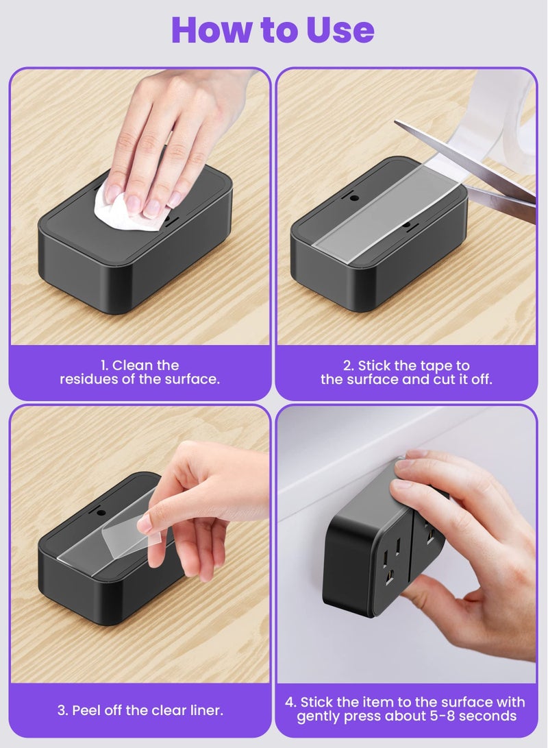 Zikra Double Sided Tape Heavy Duty Nano Tape, Strong Mounting Tape Adhesive Tape, Extra Large Clear Two Sided Sticky Poster Wall Tape, Multipurpose Removable Wall Tape Sticky Poster Tape (3M) - Image 5