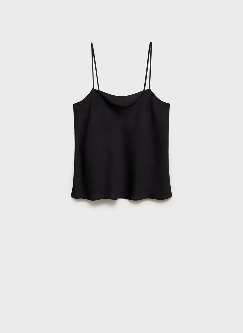 MANGO Satin Top With Thin Straps  - Image 4