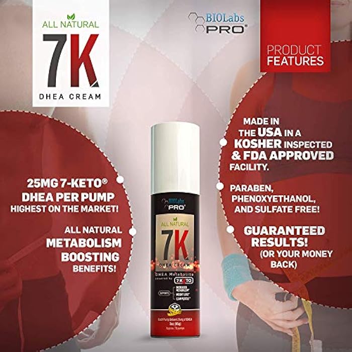 BIOLABS PRO 7-Keto dhea - Fat Burner - Natural 7K Dhea Cream - Metabolism Support - Maximum Strength Dhea Used by Men and Women for Lean Muscle and Fat Loss Support - Image 2