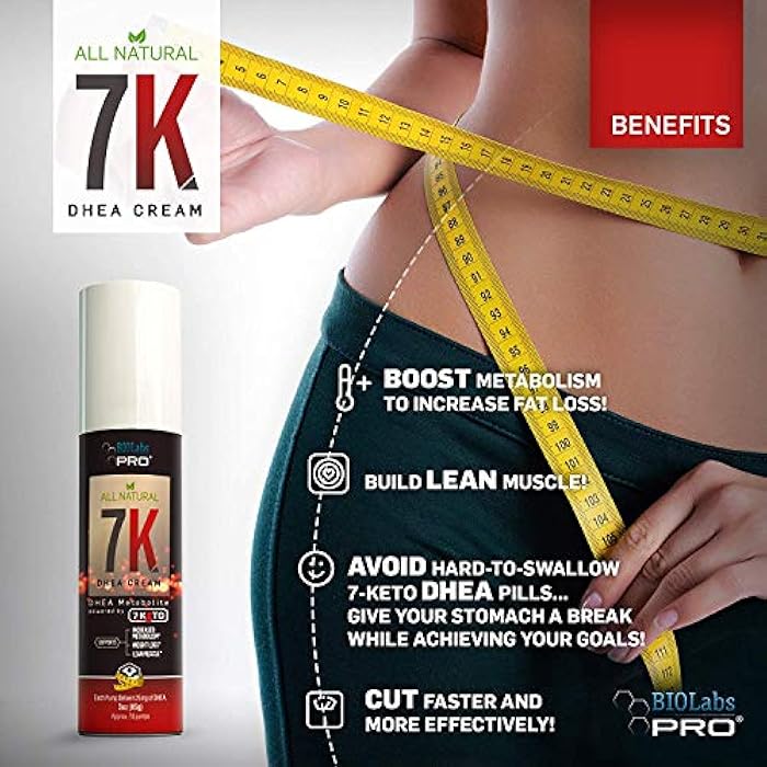 BIOLABS PRO 7-Keto dhea - Fat Burner - Natural 7K Dhea Cream - Metabolism Support - Maximum Strength Dhea Used by Men and Women for Lean Muscle and Fat Loss Support - Image 3