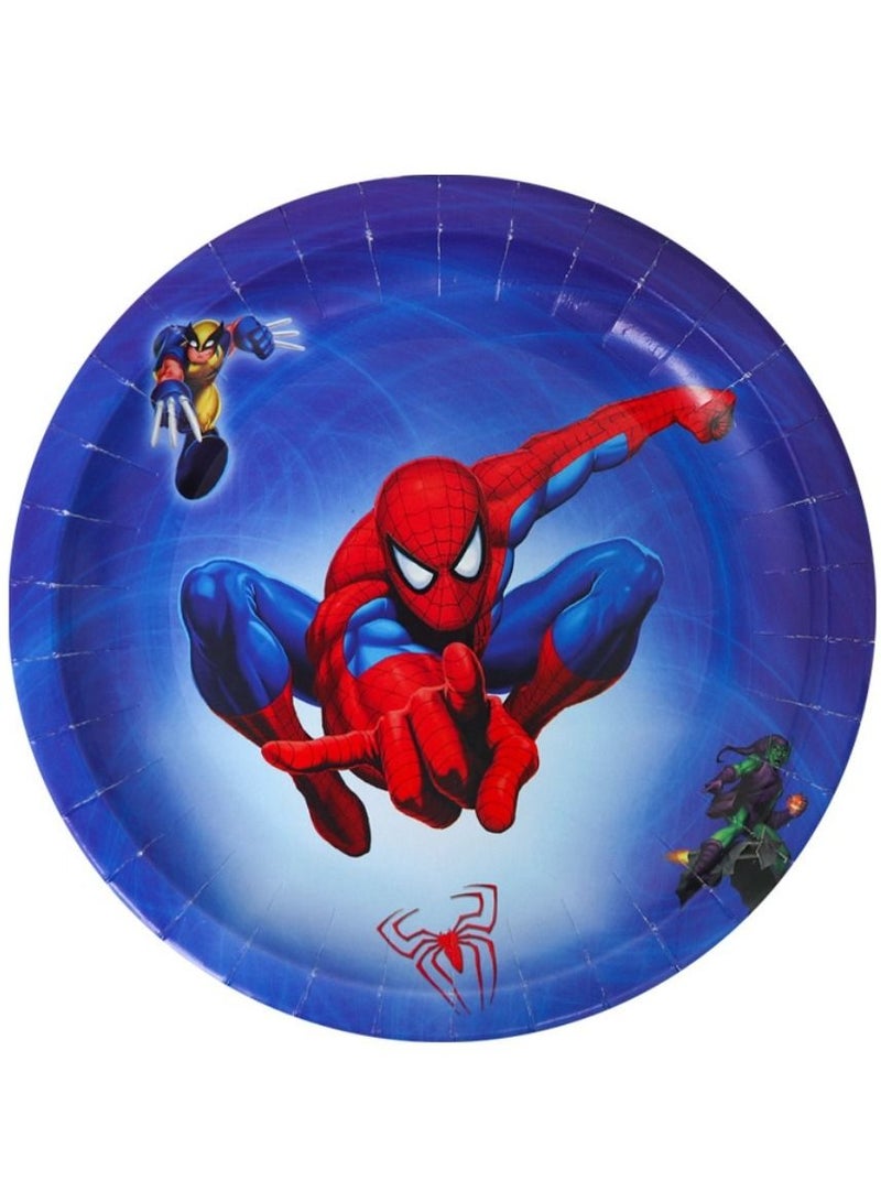 Tamona 10-Piece Spiderman Themed Birthday 9inch Plates - Image 1