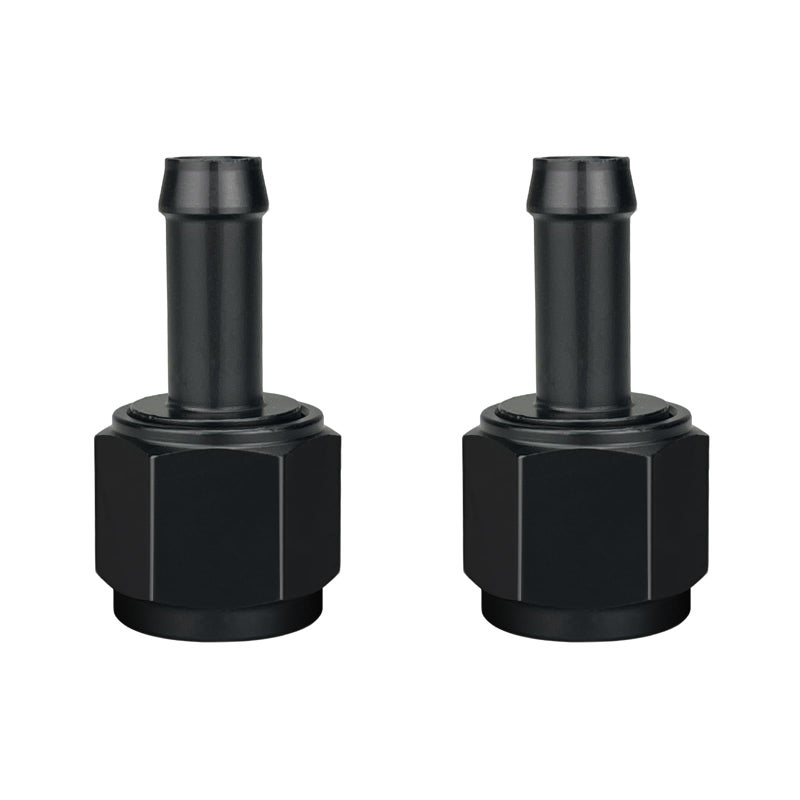caqeg 10AN Female to 38 Barb Hose Fitting Adapter Straight Swivel Aluminum Black Pack of 2 - Image 3