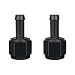 caqeg 10AN Female to 38 Barb Hose Fitting Adapter Straight Swivel Aluminum Black Pack of 2 - Image 2
