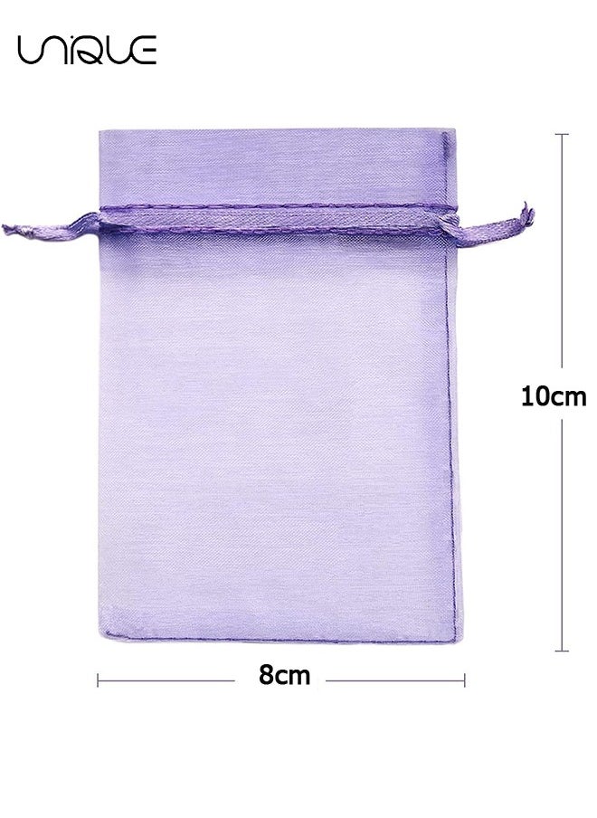 100Pcs Package 8 x 10CM Sheer Drawstring Organza Jewelry Pouches Wedding Party Favor Gift Bags, Little Mesh Gift Pouches Mini Candy Bags for Small Presents Jewelry Earrings（Purple） - pzsku/Z6EE67371D4C7A1CFDBD1Z/45/_/1719988190/bfa7ced3-0b12-43e5-9c4d-425ecfa59565