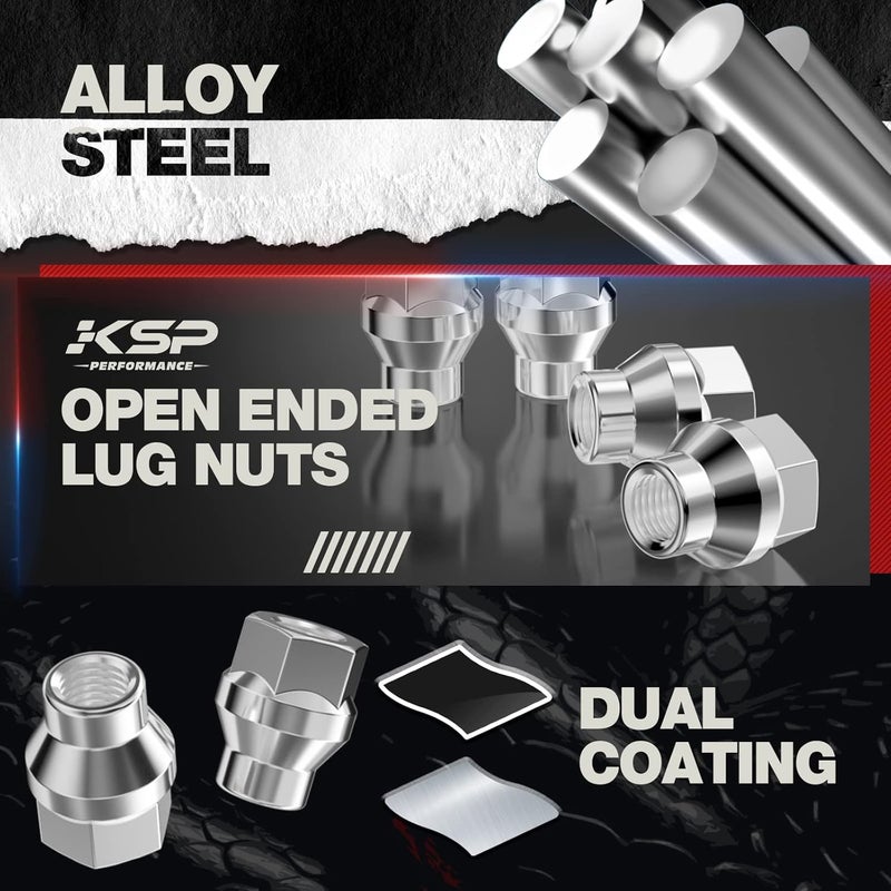 KSP PERFORMANCE صواميل العجلات الممتدة KSP PERFORMANCE 12mmx1.5 ET لـ 6 صواميل - 24 قطعة M12x1.5 مفتوحة الطرف مع عمود بطول 7mm لتويوتا - Image 4