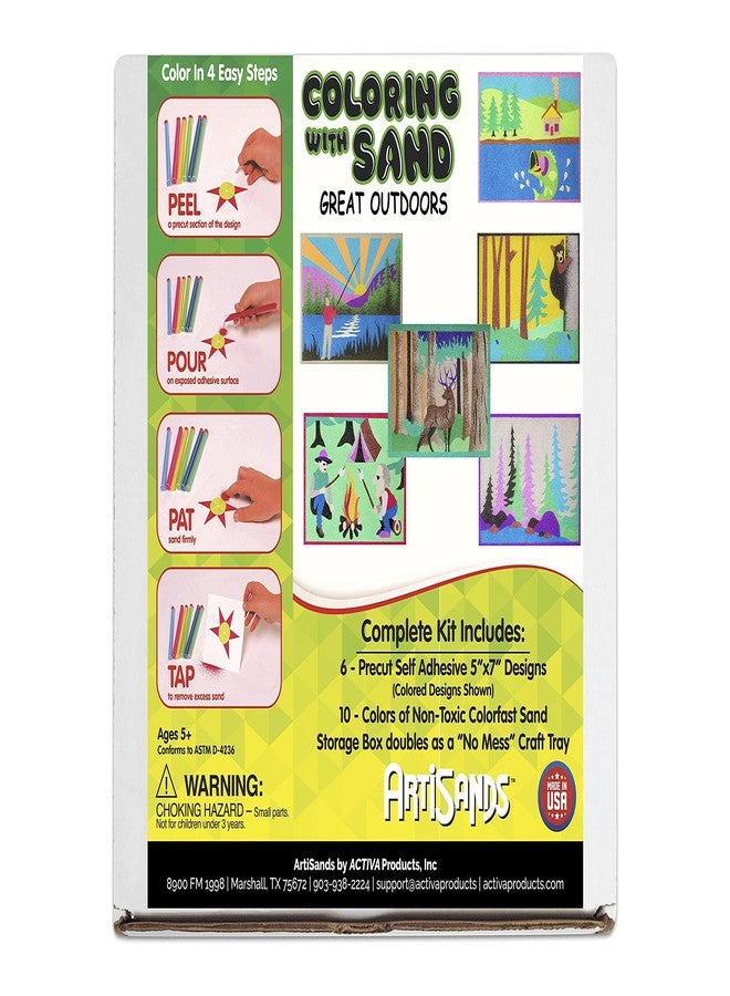 Activa ArtiSands Great Outdoors Sand Art Board Craft Kit, 6 Designs & 10 Sand Colors | Includes Storage Box Craft Tray - Image 2