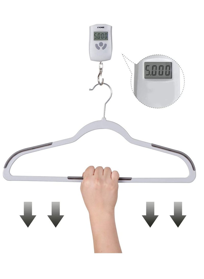 100 Pieces Plastic Coat Hangers, Heavy Duty Durable And Non-Slip,Premium Quality Plastic Suits Hangers, 0.5 cm Thickness Space Saving, 360º Swivel Hooks, 45 cm Wide