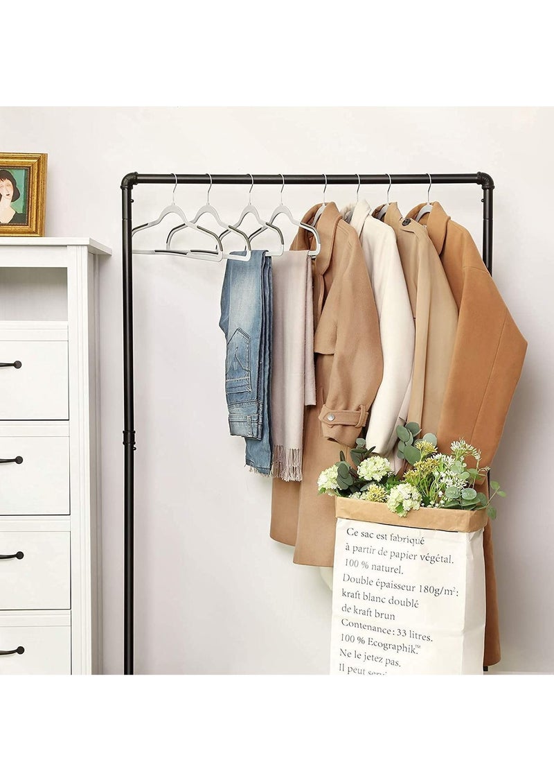 100 Pieces Plastic Coat Hangers, Heavy Duty Durable And Non-Slip,Premium Quality Plastic Suits Hangers, 0.5 cm Thickness Space Saving, 360º Swivel Hooks, 45 cm Wide