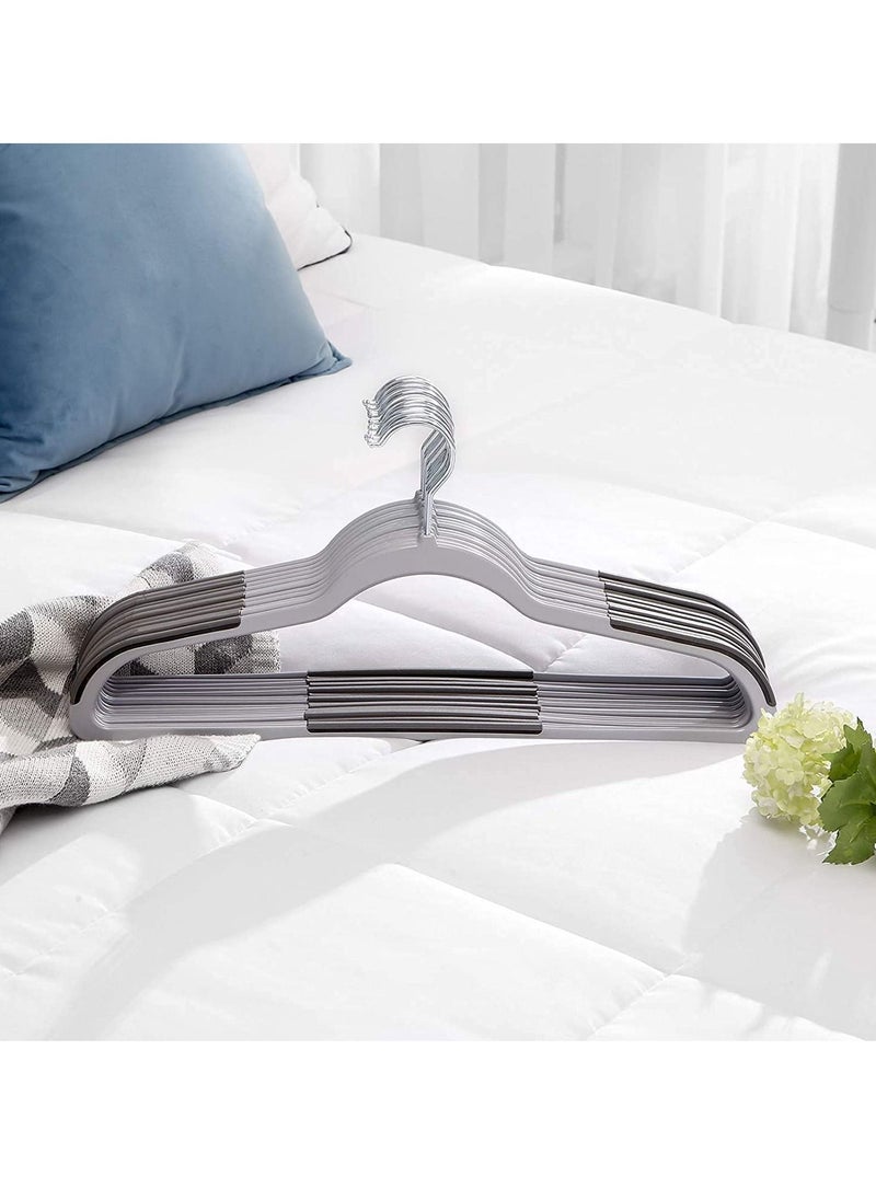 100 Pieces Plastic Coat Hangers, Heavy Duty Durable And Non-Slip,Premium Quality Plastic Suits Hangers, 0.5 cm Thickness Space Saving, 360º Swivel Hooks, 45 cm Wide