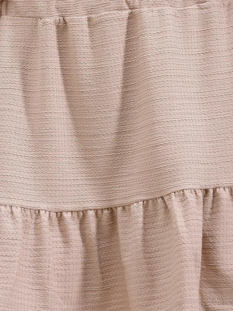 BIG DART BDART Textured Mini Knit Skirt with Ruffle Detail