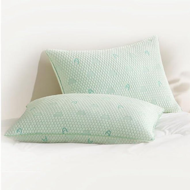 ACCURATEX Temp fluctuation resistant crafted quality ACCURATEX Cooling Memory Foam Pillow Hot Sleeper,Queen 2 Pack,Green,50x75 | Adjustable Support,Removable Cover,back&stomach sleeper.Premium Fillings Carefully engineered build - Image 1
