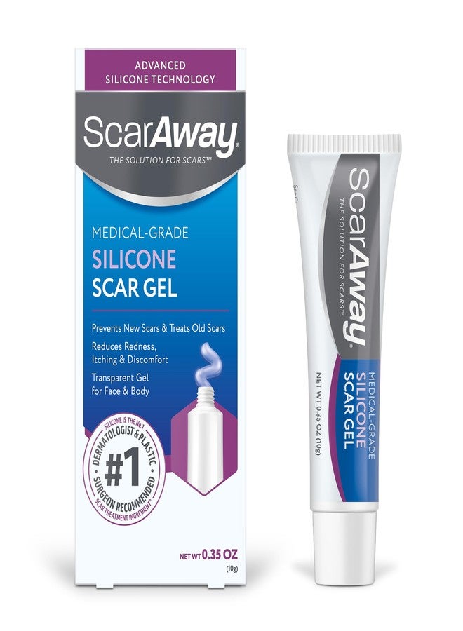 ScarAway Silicone Scar Gel, Helps Improve Size, Color & Texture of Hypertrophic & Keloid Scars from Injury, Burns & Surgery, Water Resistant, 10g (0.35 Oz) - Image 1