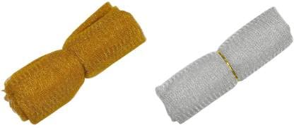 Just Flowers Decoration Mesh Net for Gift Wrapping, Home Decoration, Trousseau Packaging, Flower Bouquet Decor, Mandap Decoration, Fruit Basket Packing (5 Mtr x 2 Roll) (Silver & Gold) - Image 1