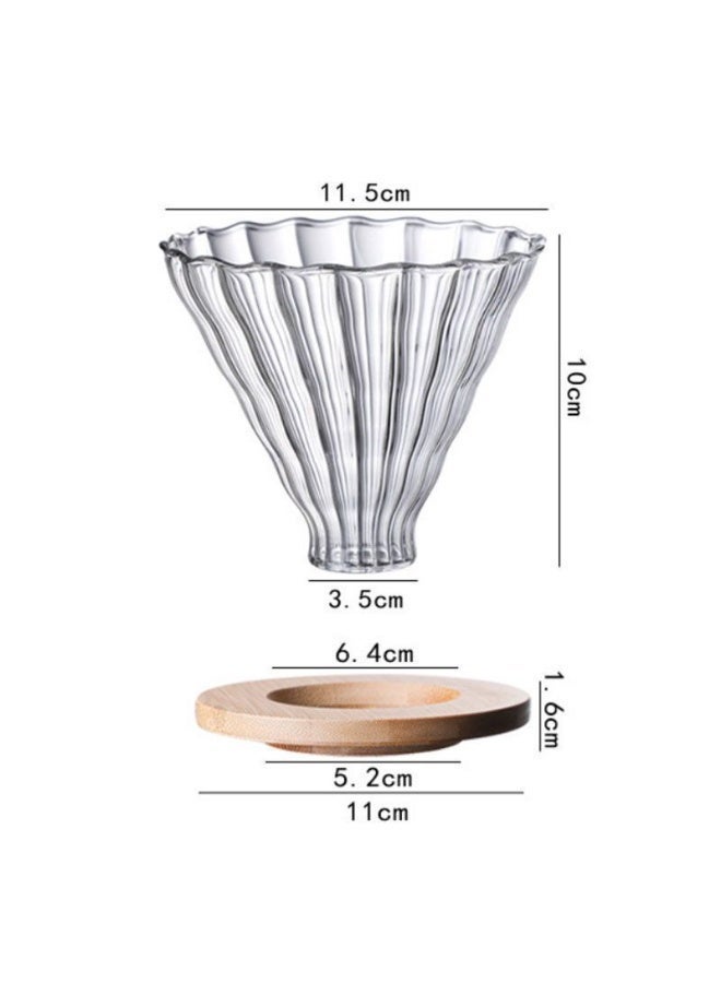 SUCITY Coffee Pot with 600mL Pour Over Coffee Maker Set Glass Drip Filter with Tick Marks Coffee Dripper - Image 3