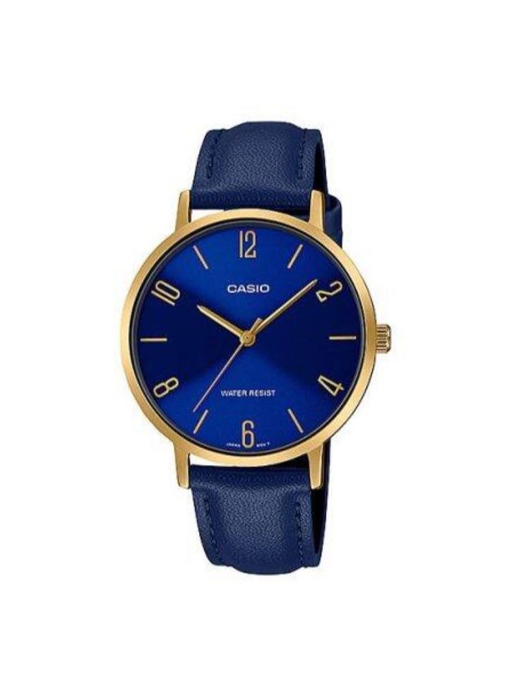 CASIO Leather Analog Quartz Wrist Watch LTP-VT01GL-2BUDF - Image 1
