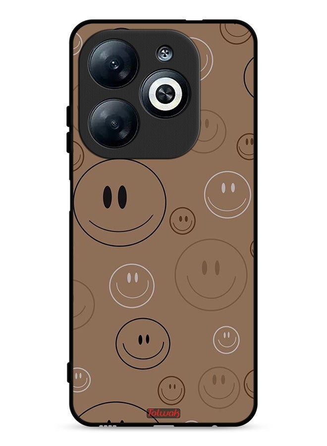 Tolwak Infinix Smart 8 4G Protective Case Cover Smiley Faces Pattern - Image 1