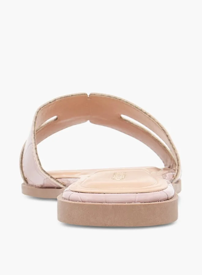 Celeste Women's Textured Slip-On Flat Sandals