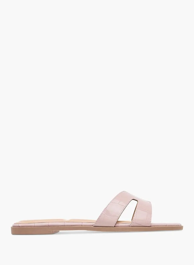 Celeste Women's Textured Slip-On Flat Sandals