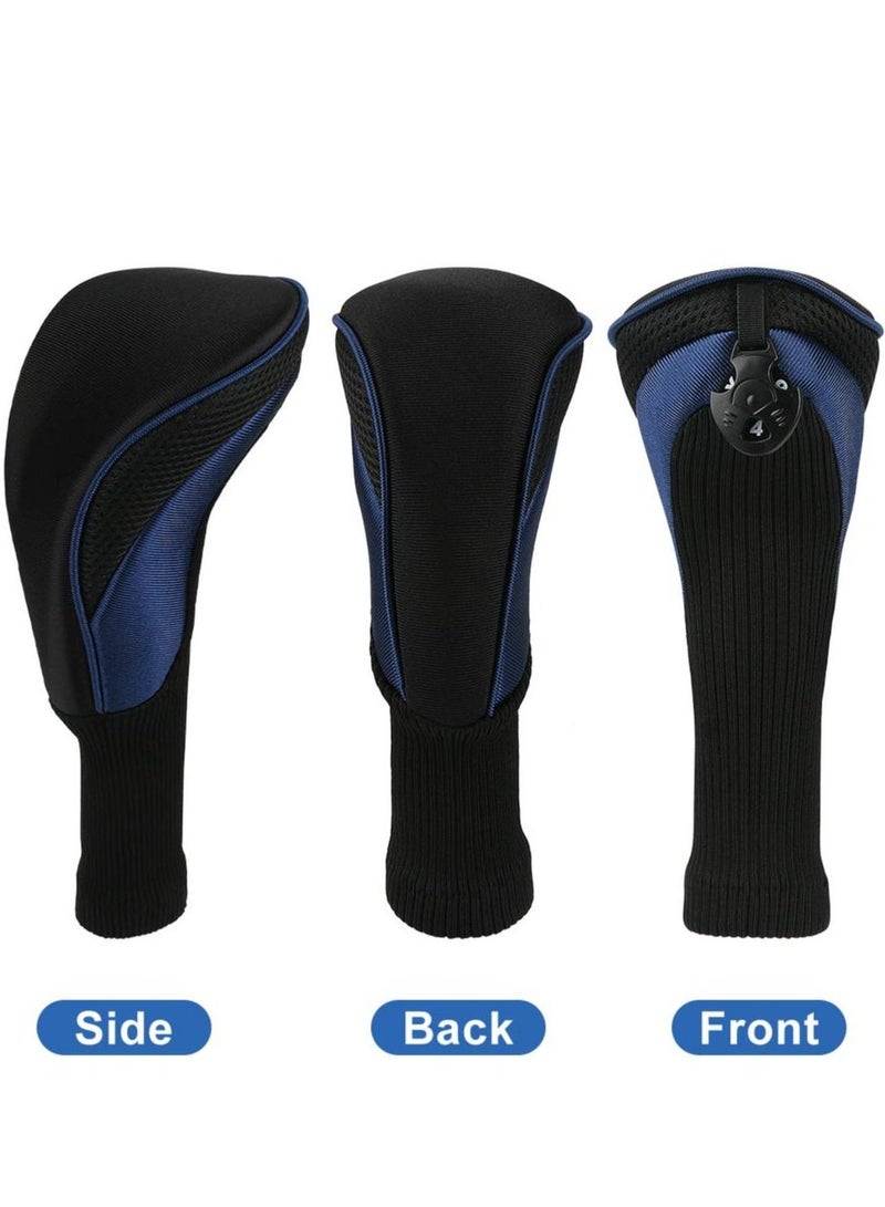KASTWAVE 3 قطع غلاف رأس هجين سميك من النيوبرين لحماية مضرب الجولف مع علامات أرقام قابلة للتبديل - Image 2