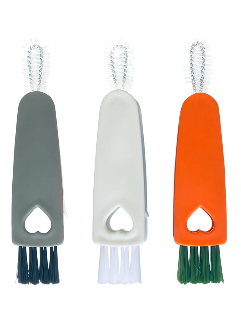 Oasisgalore - 2024 3-in-1 Cup Lid Cleaning Brush, Multifunctional for Bottle Gaps, Tight Spaces, Portable with Brush. - Image 1