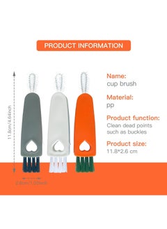 Oasisgalore 2024 3-in-1 Cup Lid Cleaning Brush, Multifunctional for Bottle Gaps, Tight Spaces, Portable with Brush.  - Image 3