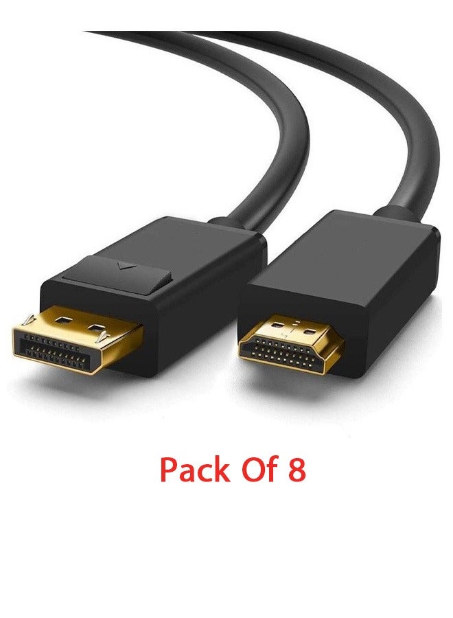 Taimi Pack Of 8 DP to HDMI 4K HD Cable 5MTR Black - Image 1