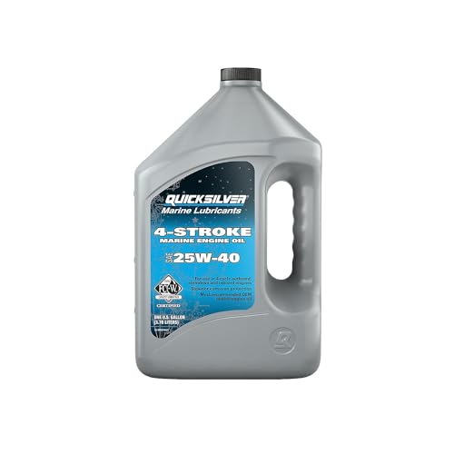 Quicksilver 25W-40 4-Stroke Marine Outboard And Sterndrive Engine Oil, 1 Gallon - Image 1