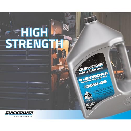 Quicksilver 25W-40 4-Stroke Marine Outboard And Sterndrive Engine Oil, 1 Gallon - Image 2