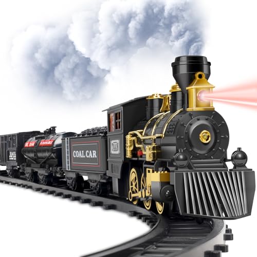 BainGesk Train Set Christmas Train Set with Steam Lights and Sounds Train Sets for Around The Christmas Tree Electric Train Toys for 3 4 5 6 7 8 Year Old Kids Gifts for Boys  Girls Christmas - Image 1
