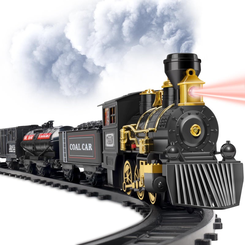 BainGesk Train Set Christmas Train Set with Steam Lights and Sounds Train Sets for Around The Christmas Tree Electric Train Toys for 3 4 5 6 7 8 Year Old Kids Gifts for Boys  Girls Christmas - Image 3