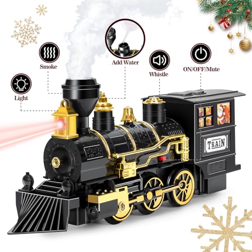 BainGesk Train Set Christmas Train Set with Steam Lights and Sounds Train Sets for Around The Christmas Tree Electric Train Toys for 3 4 5 6 7 8 Year Old Kids Gifts for Boys  Girls Christmas - Image 5