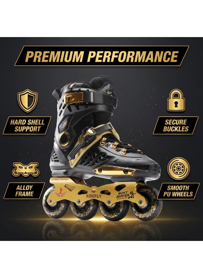 KINGFLY Inline Skates for Women Men, Outdoor Street Blades Roller Adult Male Female, Professional Fitness Roller Skates Blades for Unisex - Image 2