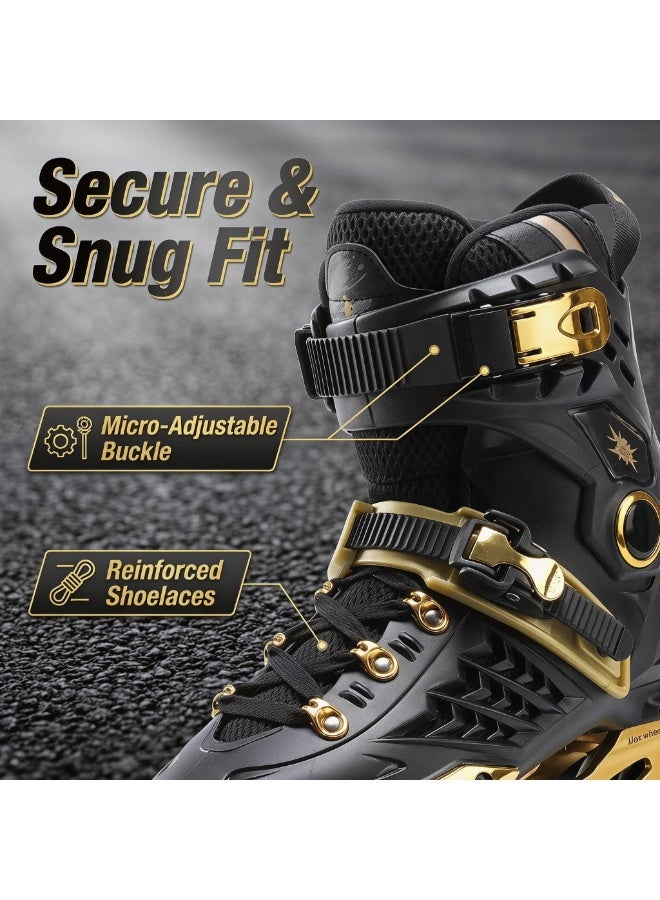 KINGFLY Inline Skates for Women Men, Outdoor Street Blades Roller Adult Male Female, Professional Fitness Roller Skates Blades for Unisex - Image 3