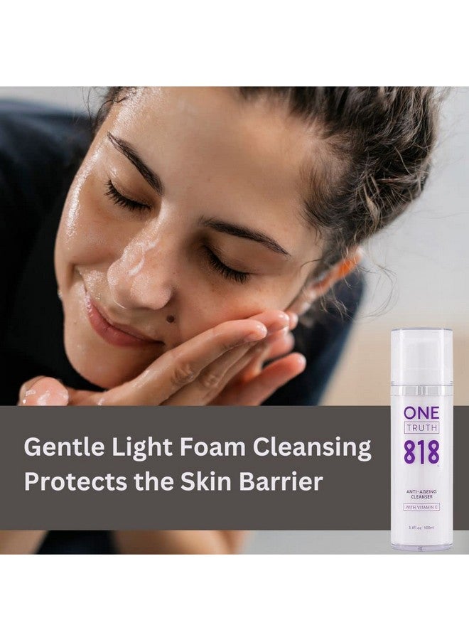 ون تروث 818 منظف مضاد للشيخوخة | تفتيح البشرة بفيتامين C ومضادات الأكسدة | غسول وجه عضوي لطيف وغير مهيج - Image 3