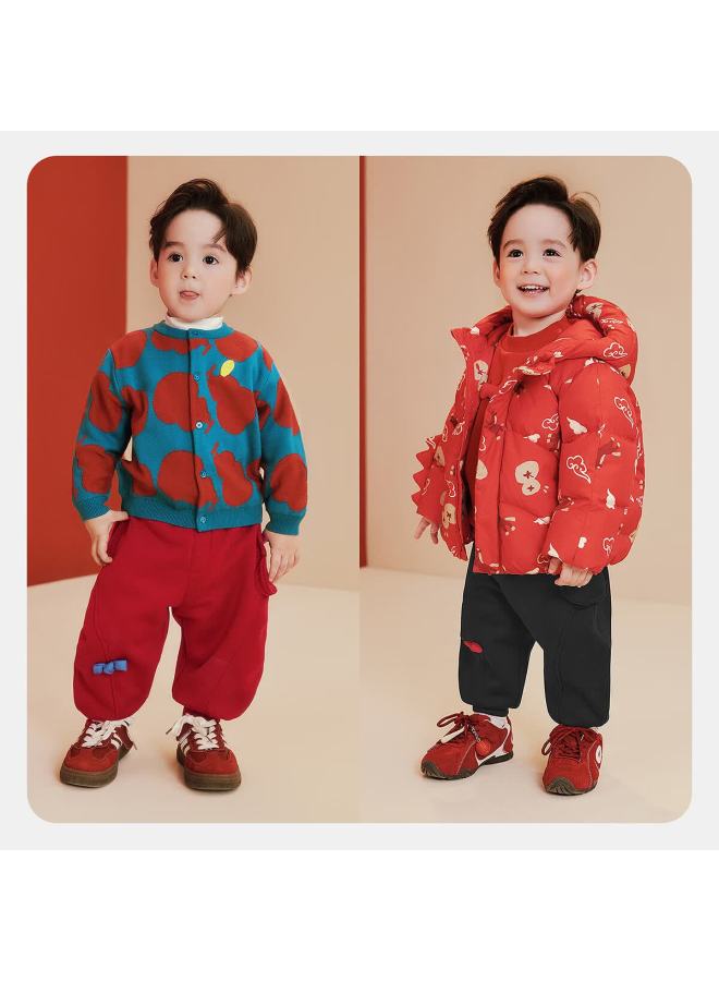 Minibala Uni Kids Baby Fleece-lined Antibacterial Winter Pants New Year New Style - Image 1