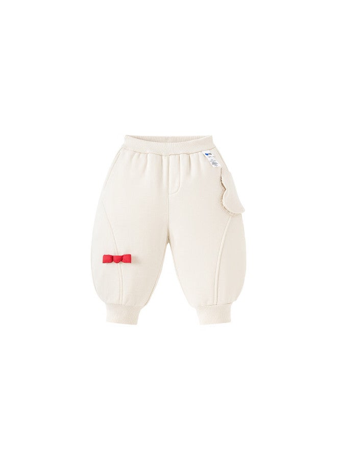 Minibala Uni Kids Baby Fleece-lined Antibacterial Winter Pants New Year New Style - Image 2