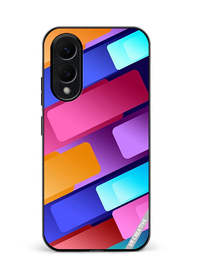 Protective Case Cover For Samsung Galaxy S25 Edge Abstract Design Multicolour