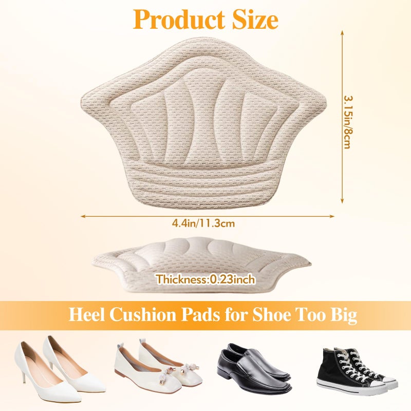 LYCBTC Heel Pads for Shoes, Cushioned Heel Grips & Inserts for Women & Men, Prevent Blisters & Heel Pain, Non-Slip Shoe Heel Pads for a Perfect, Comfortable Fit - Image 2